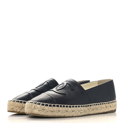 Chanel Lambskin CC Espadrilles 37 Dark Navy 4 of 11