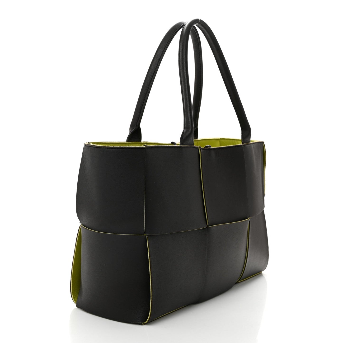 Nappa Maxi Intrecciato Medium Arco Tote Fondant Kiwi