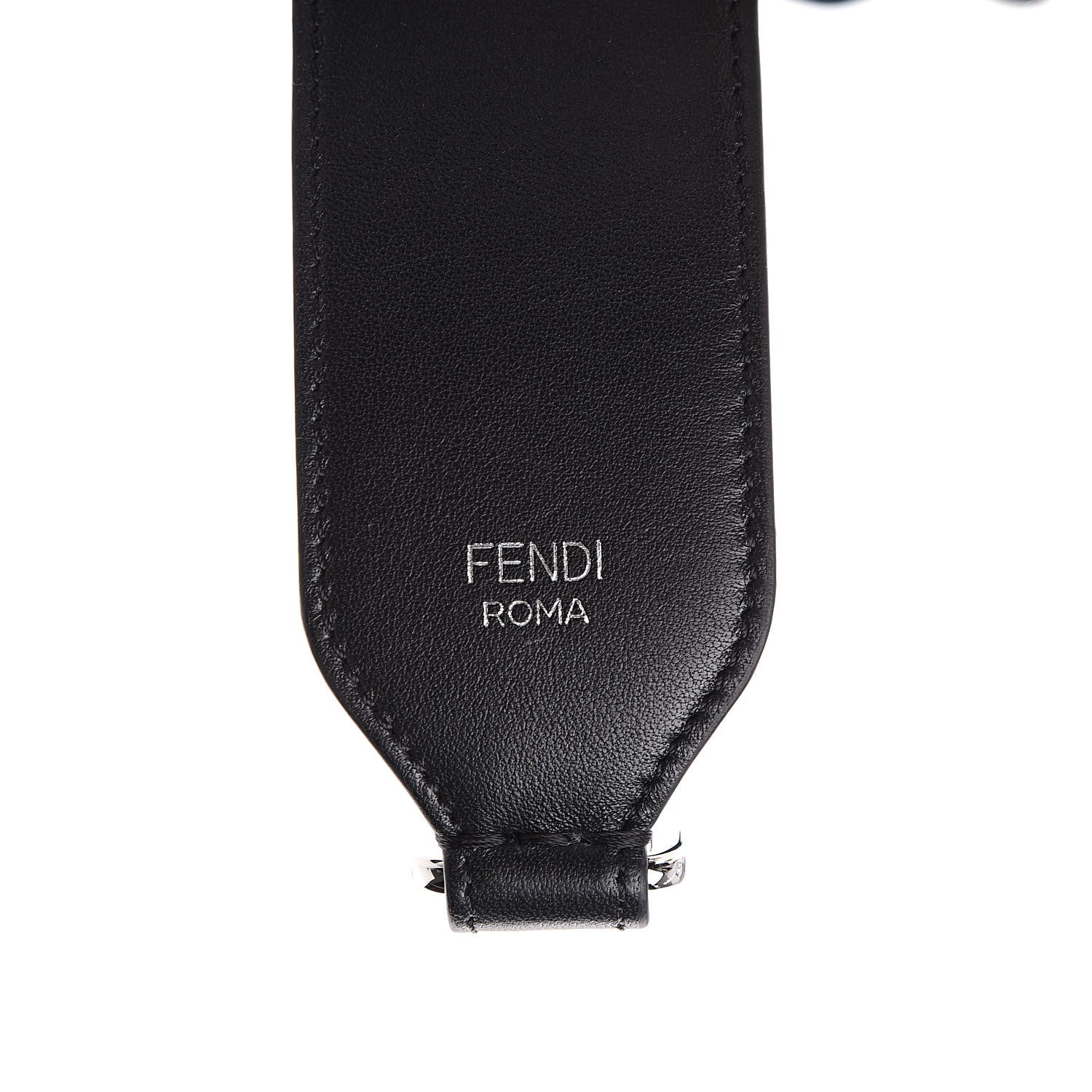 Fendi Velvet Tapestry Calfskin FF Reloaded Strap You White Black 4 of 5