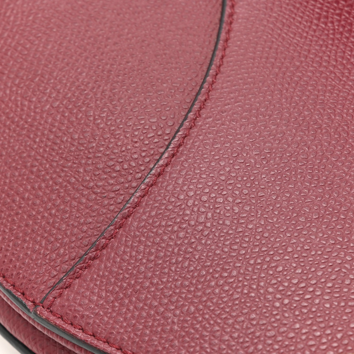 Christian Dior Grained Calfskin Saddle Bag Red 11 of 13