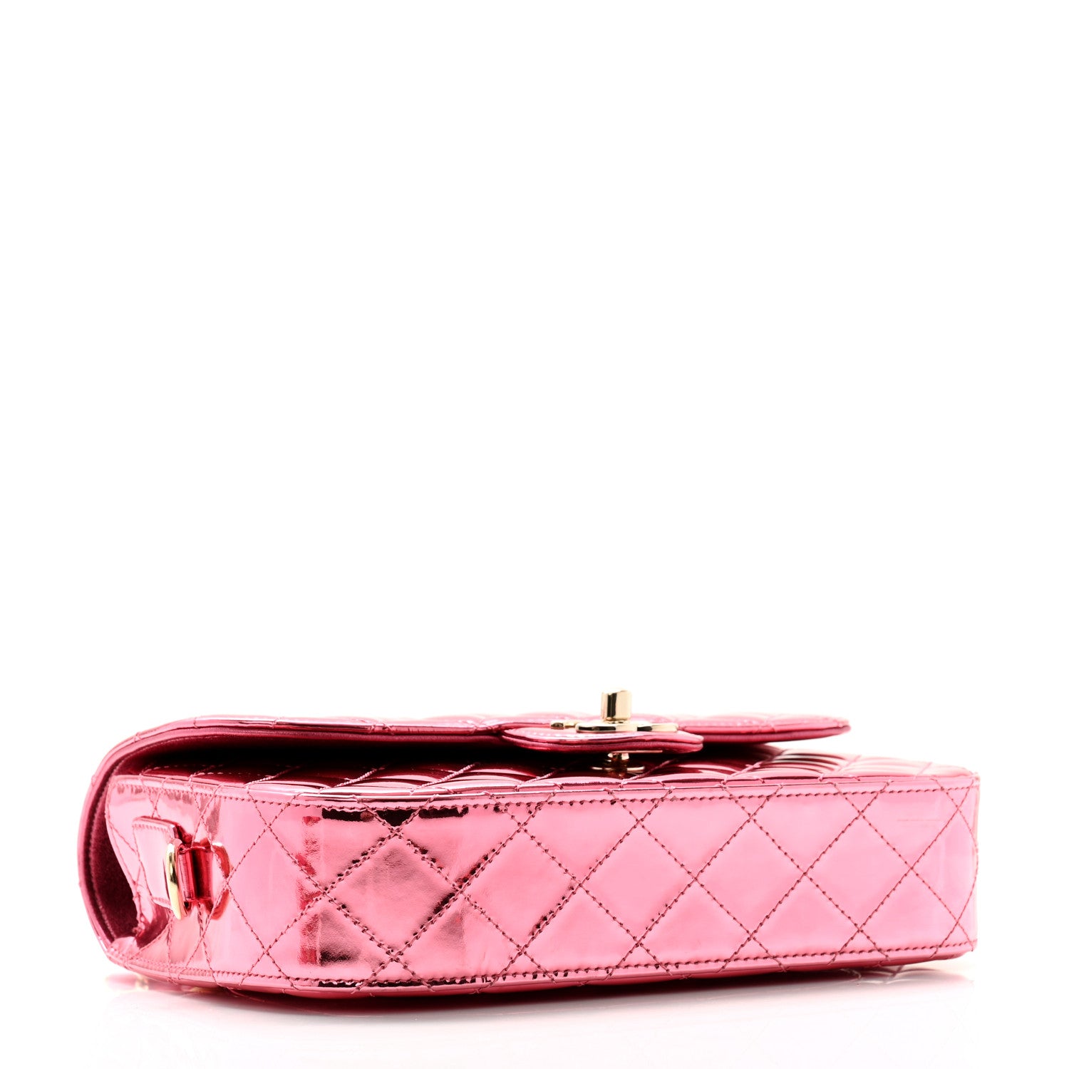 Chanel Mirror Calfskin Metallic Calfskin Medium Hollywood Boulevard Flap With Star Coin Purse Pink 4 of 11