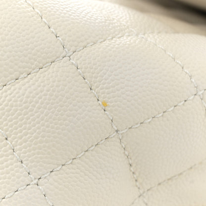 Chanel Caviar Quilted Small Coco Handle Flap White 11 of 11