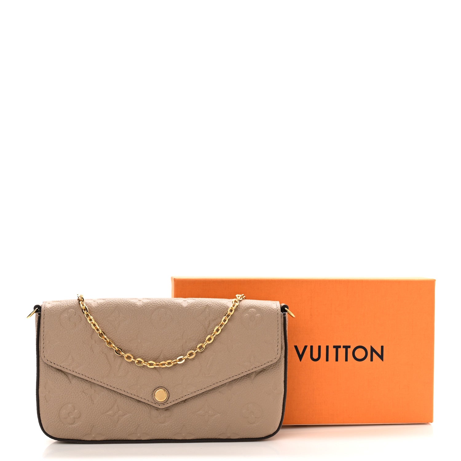 Louis Vuitton Empreinte Pochette Felicie Chain Wallet Tourterelle 11 of 11