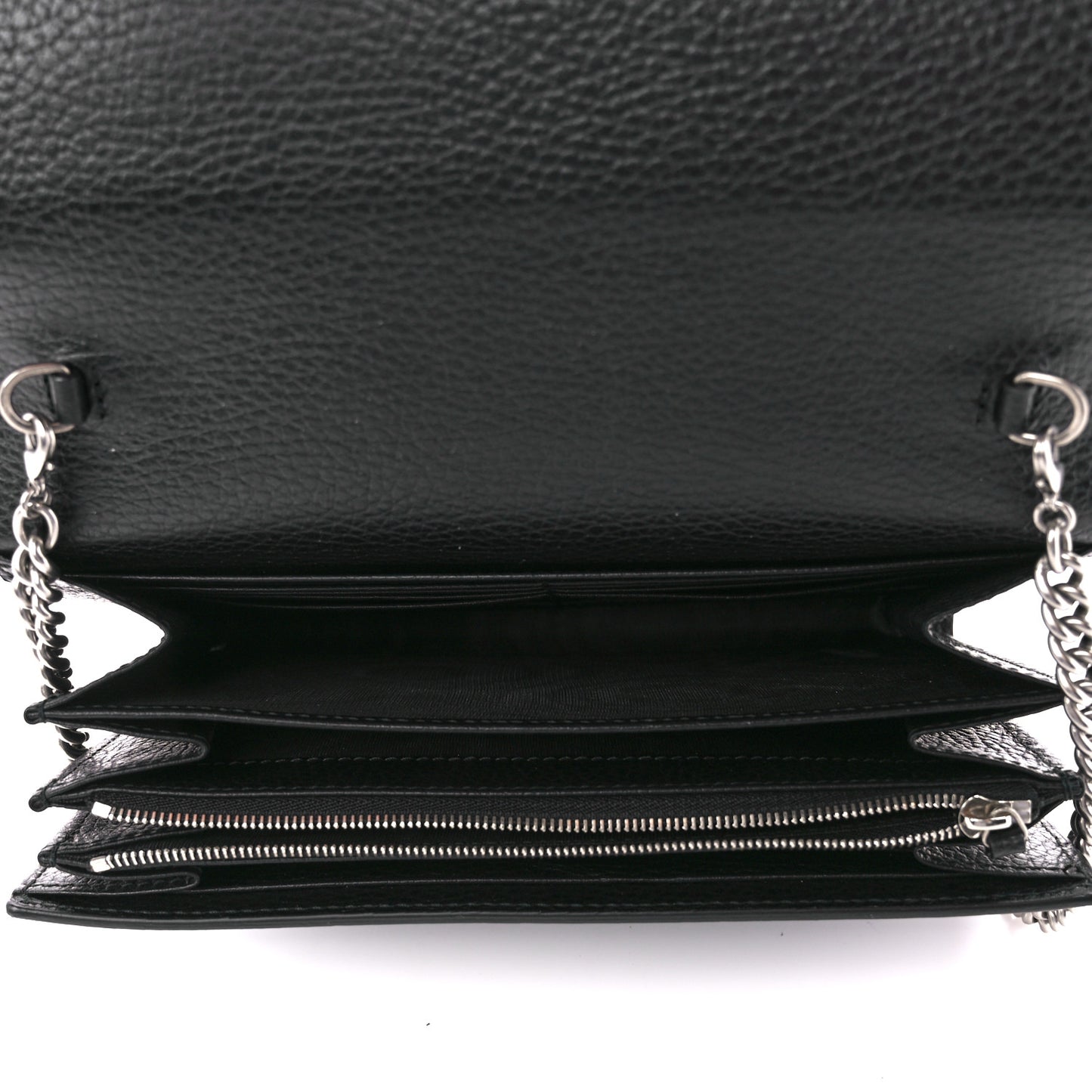 Calfskin Mini Dionysus Chain Wallet Black