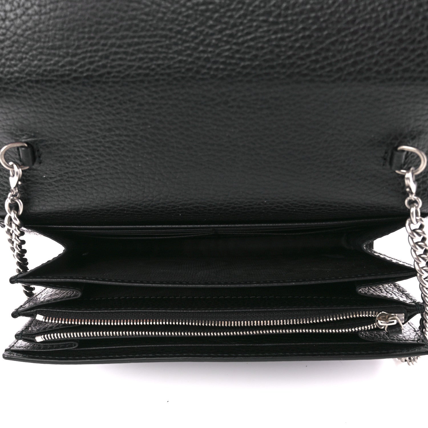Gucci Calfskin Mini Dionysus Chain Wallet Black 5 of 12