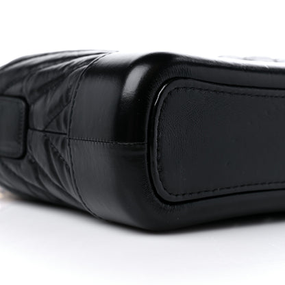 Chanel Aged Calfskin Chevron Quilted Small Gabrielle Hobo Black 8 of 9