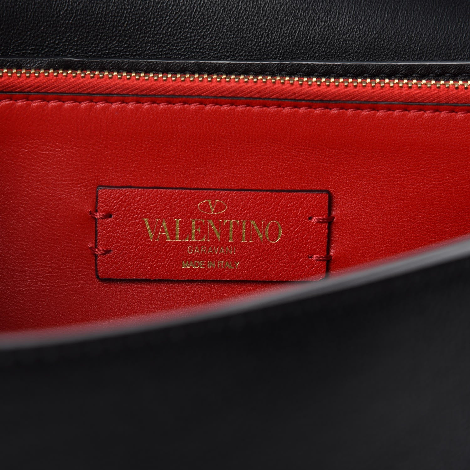 Valentino Garavani Smooth Calfskin Medium Vring Shoulder Bag Rouge Pur Cerise Black 10 of 11