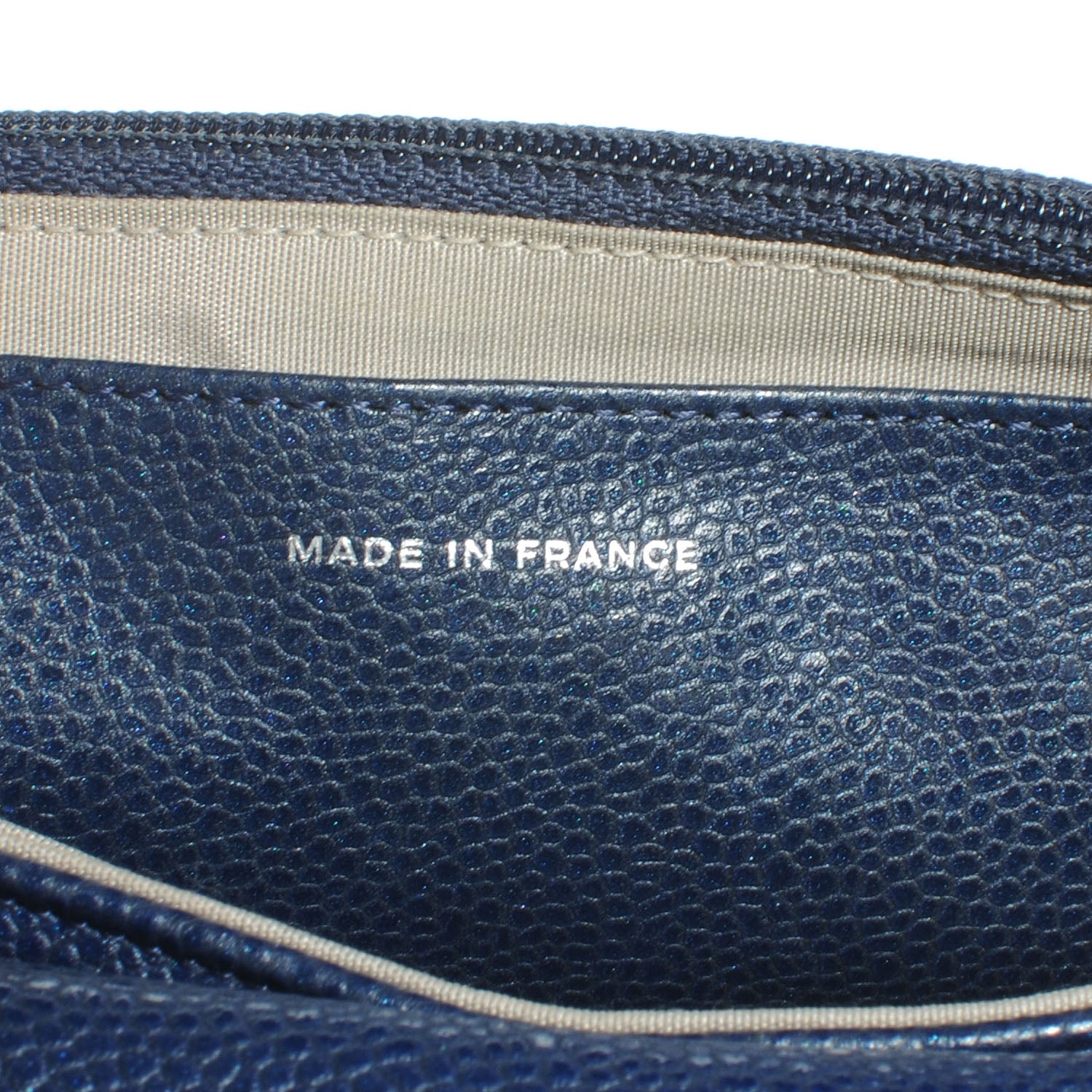 Chanel Caviar Half Moon Wallet On Chain Navy 7 of 8