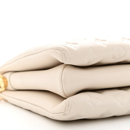 Louis Vuitton Lambskin Embossed Monogram Coussin PM Cream 10 of 13