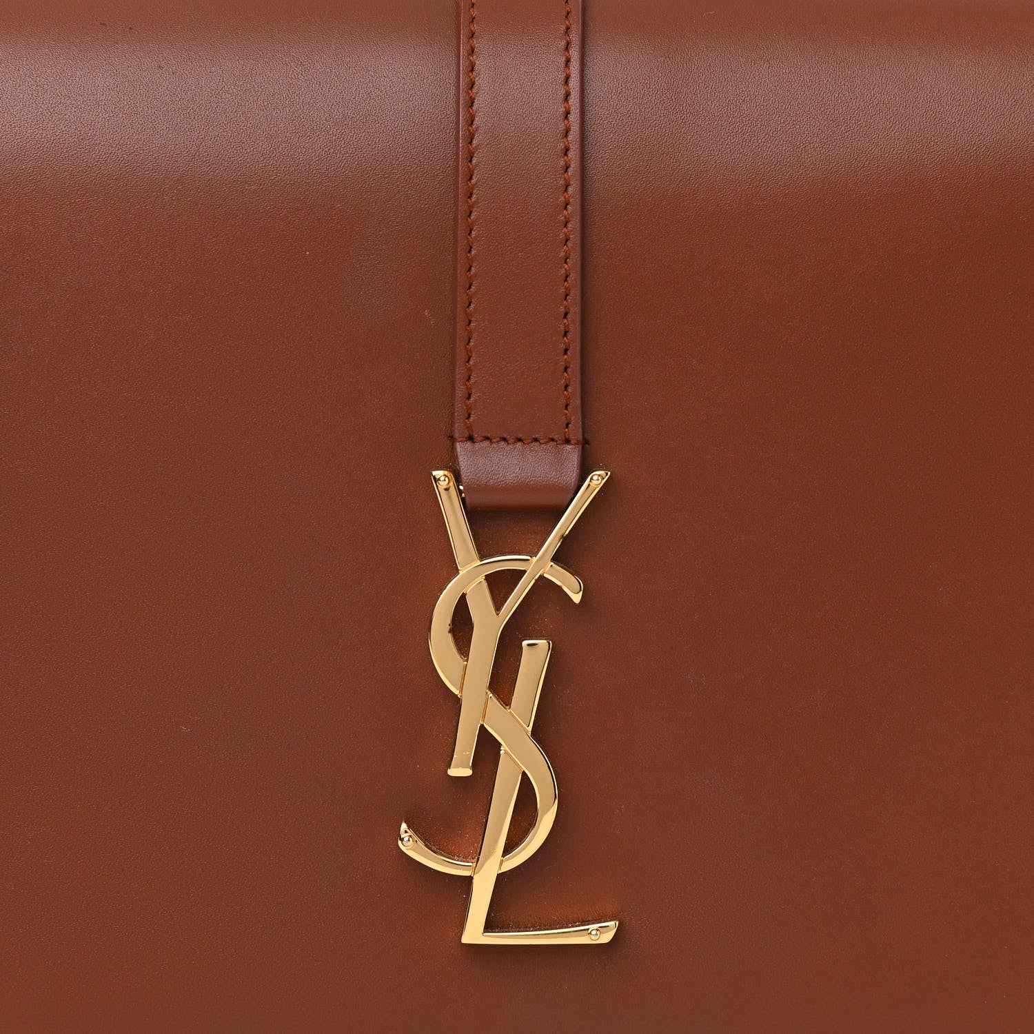 Saint Laurent Smooth Calfskin Medium Classic Monogram Universite Bag Brown 8 of 12