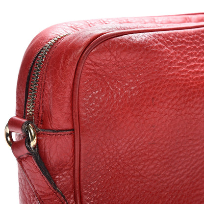 Gucci Pebbled Calfskin Small Soho Disco Bag Vibrant Red 12 of 18