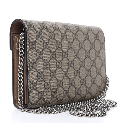 Gucci GG Supreme Monogram Mini Dionysus Chain Wallet Beige Taupe 3 of 11
