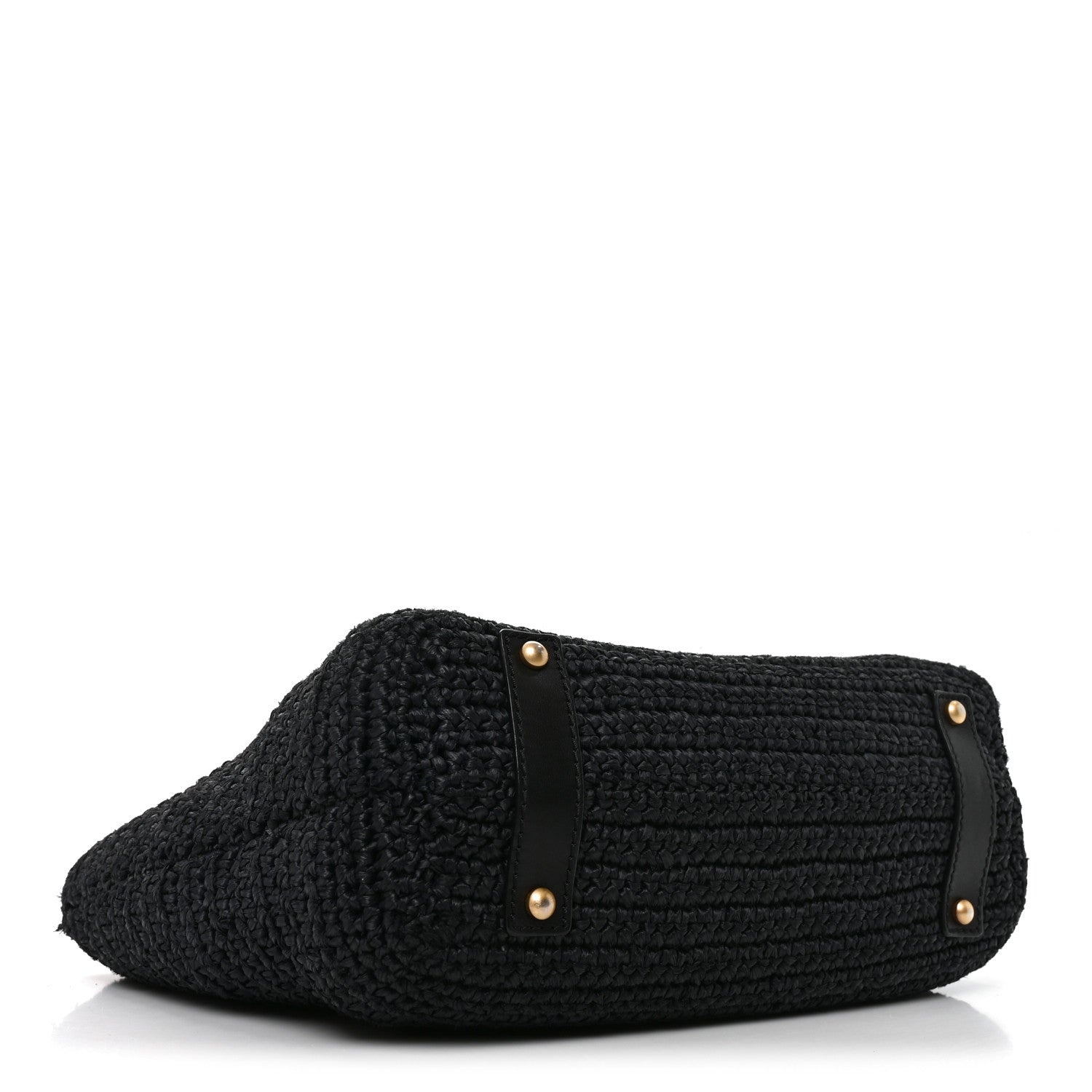 Chanel Straw Raffia Tote Black 4 of 11