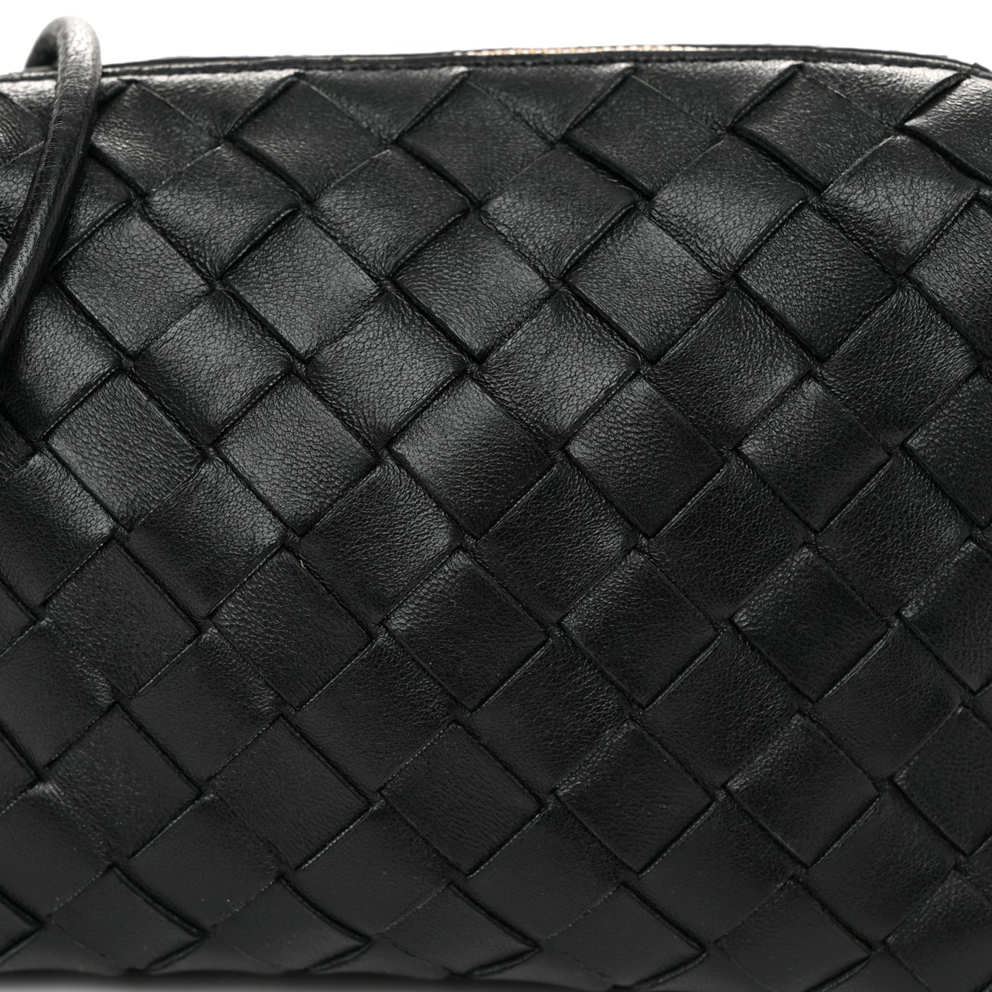 Nappa Intrecciato Mini Loop Camera Bag Black
