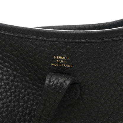 Hermes Taurillon Clemence Evelyne TPM Black 6 of 11