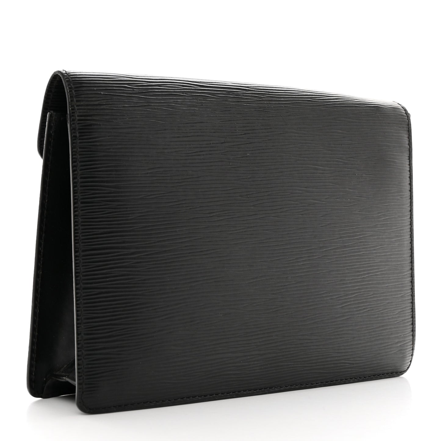 Epi Pochette Sellier Dragonne Clutch Black