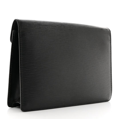 Louis Vuitton Epi Pochette Sellier Dragonne Clutch Black 3 of 15