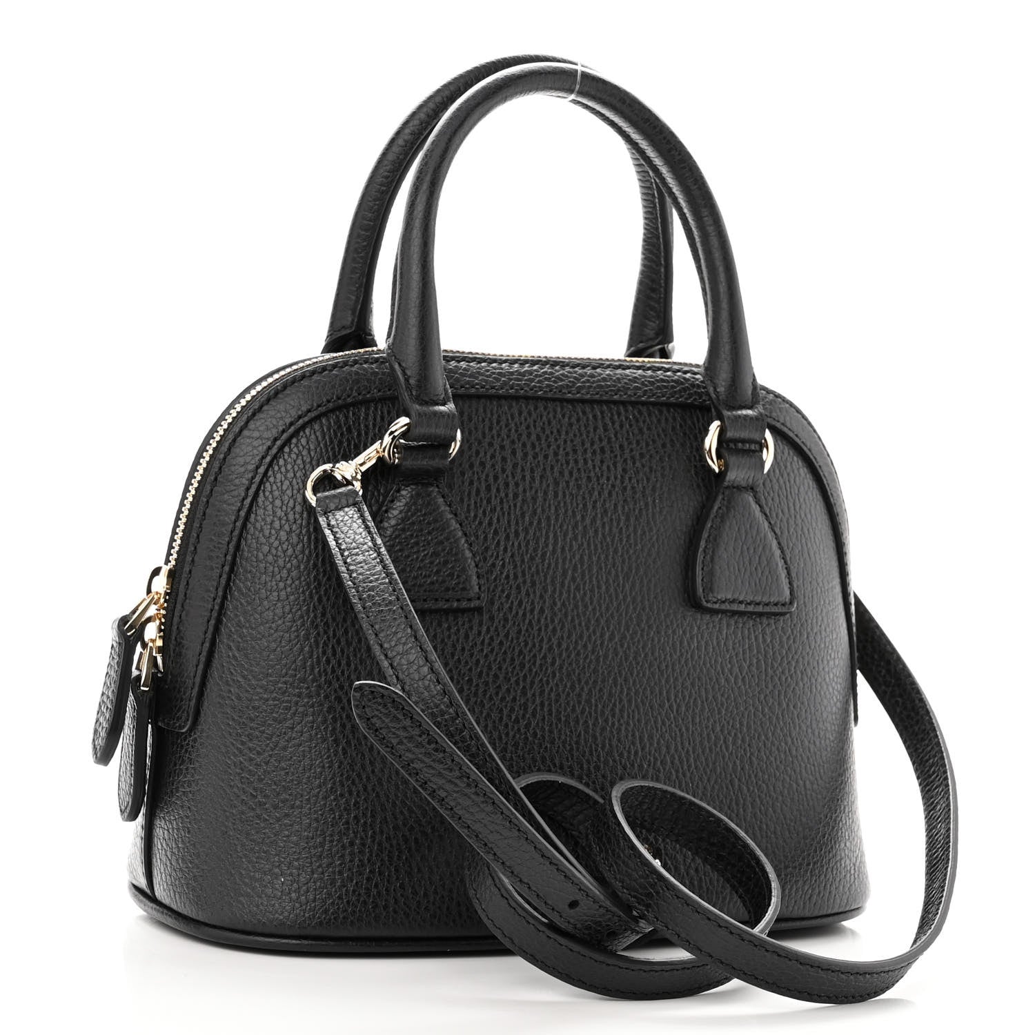 Gucci Dollar Calfskin Small GG Charm Dome Bag Black 3 of 10