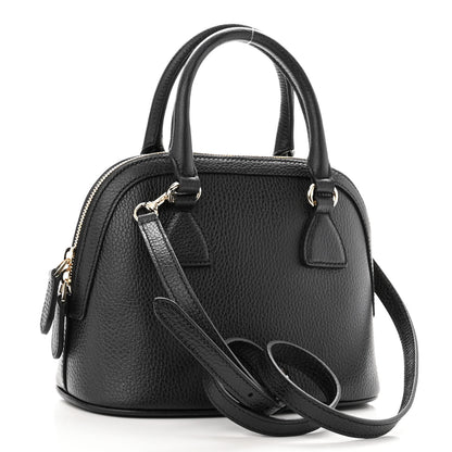 Gucci Dollar Calfskin Small GG Charm Dome Bag Black 3 of 10