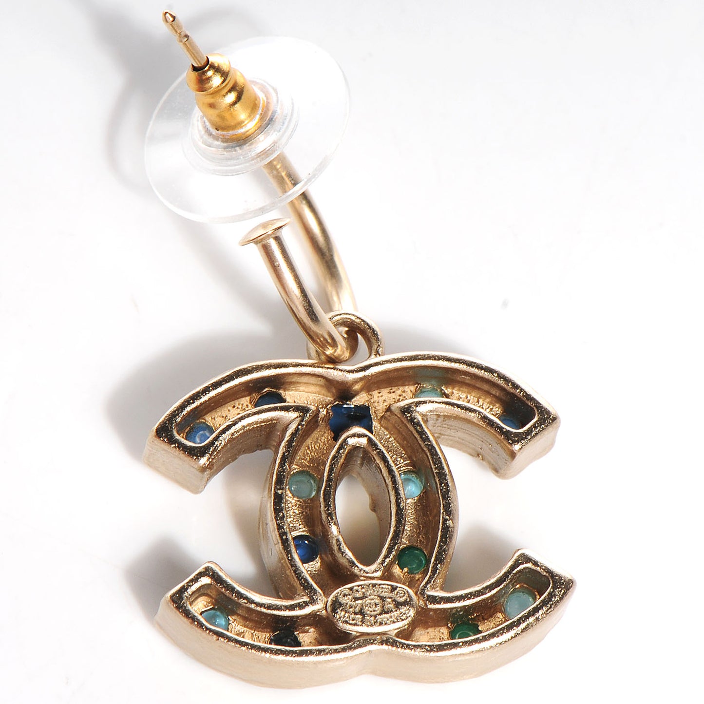 Multicolor CC Earrings Gold
