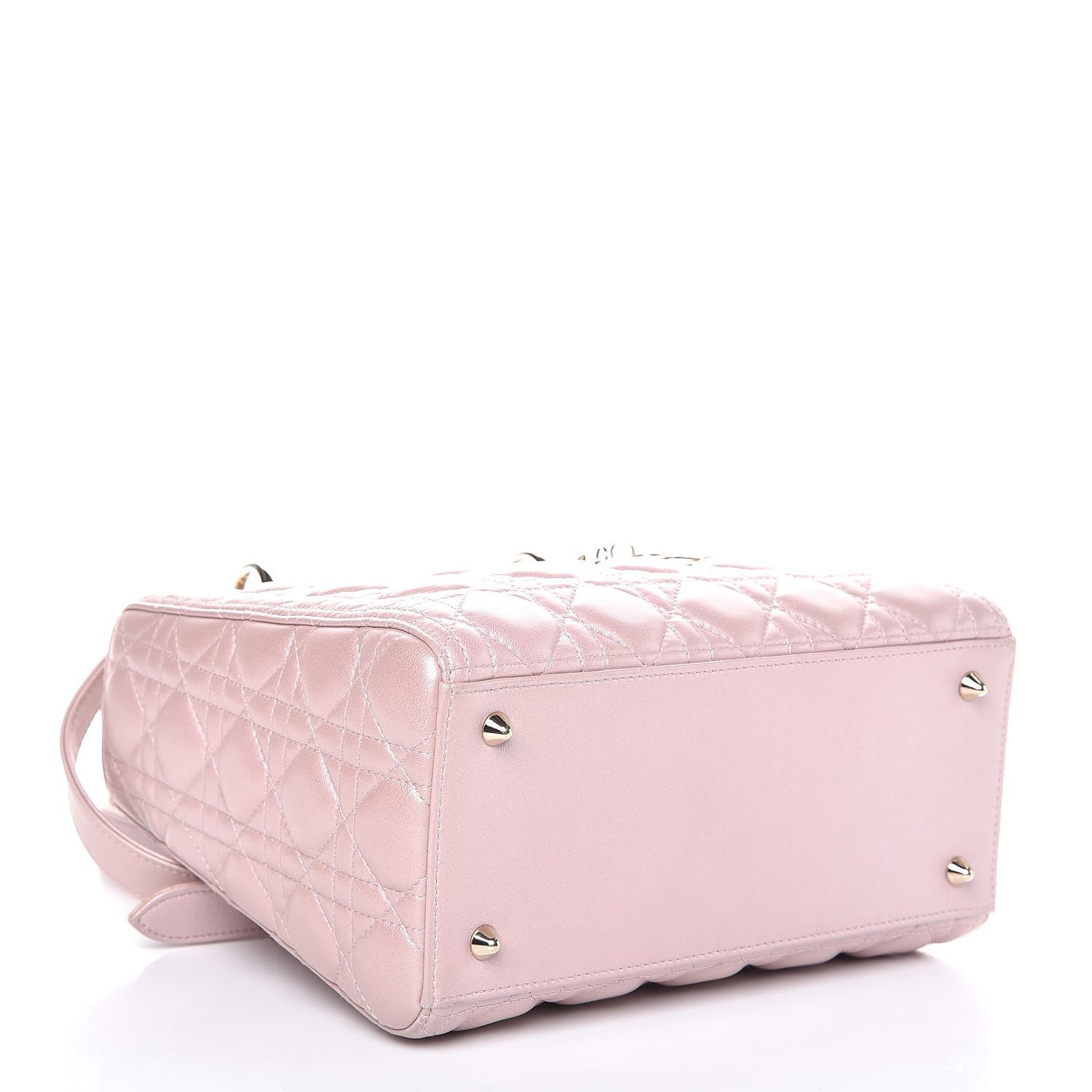 Pearly Lambskin Cannage Medium Lady Dior Lotus