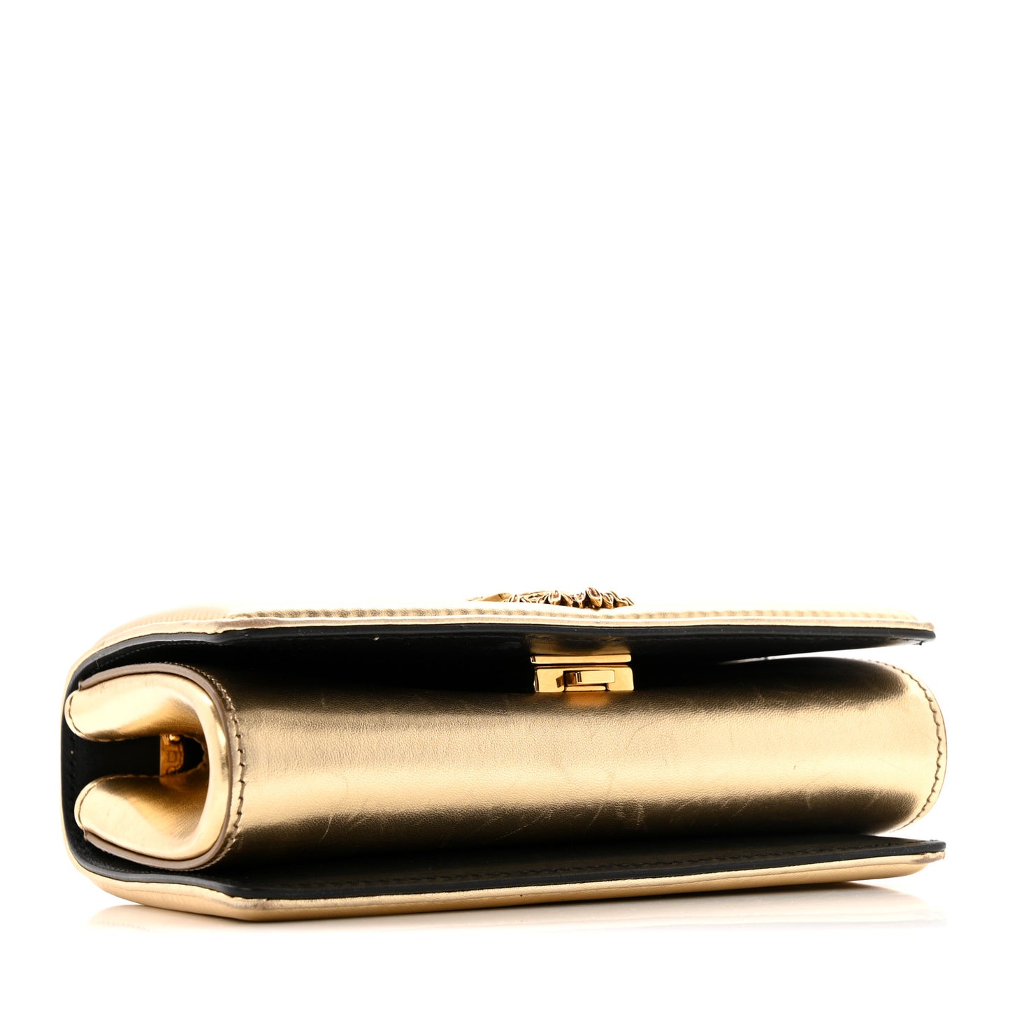 Metallic Nappa Quilted Mini Devotion Crossbody Bag Gold