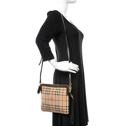 Burberry Haymarket Check Small Crossbody Bag Chocolate 2 of 10
