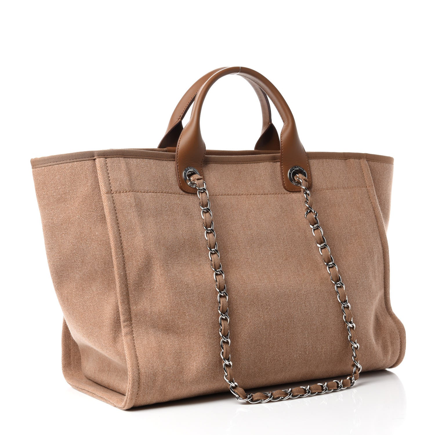 Chanel Canvas Sequin Medium Deauville Tote Ecru 3 of 10