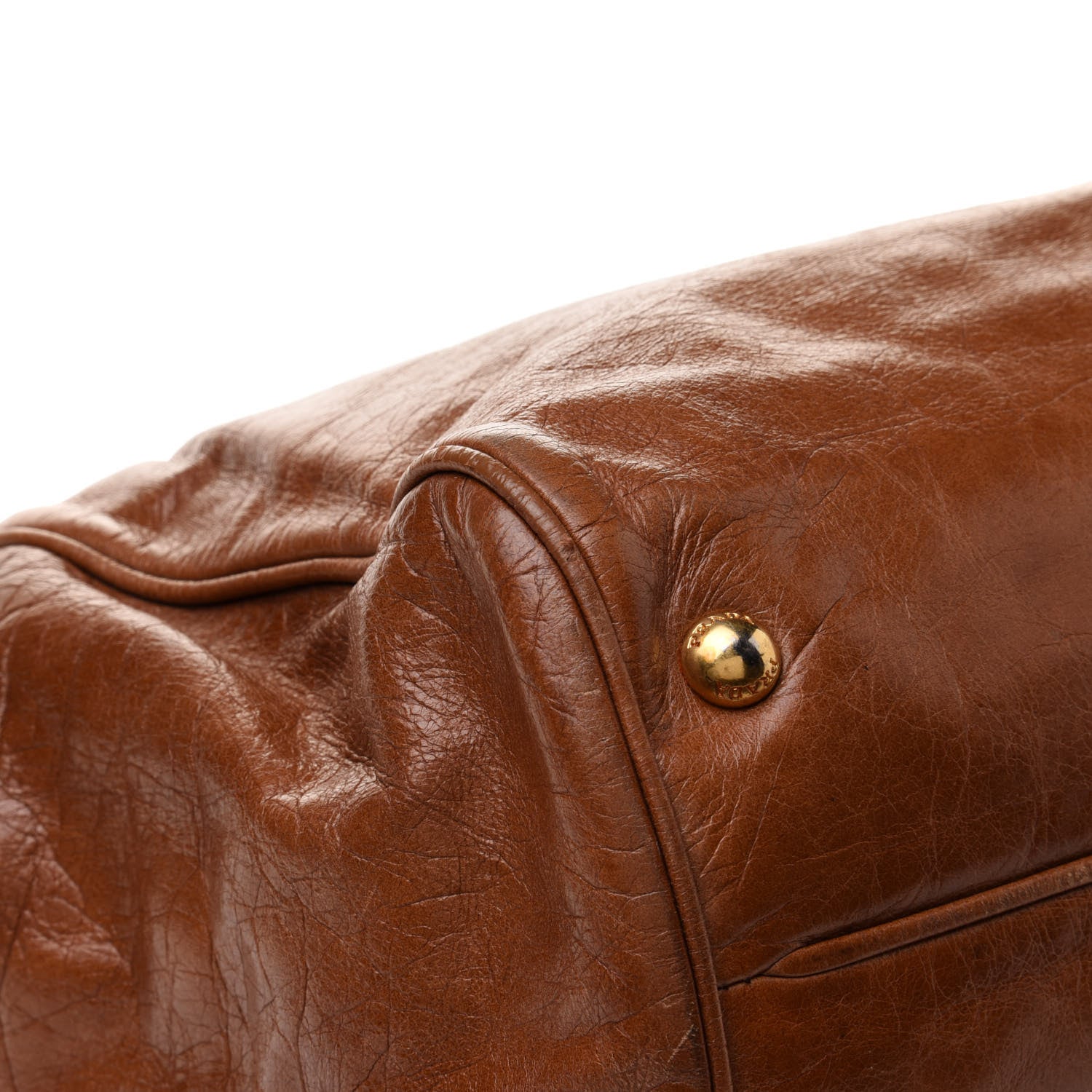 Prada Soft Calf Shopping Tote Brown 10 of 18
