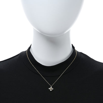 Tiffany Platinum 18K Yellow Gold Diamond Schlumberger Lynn Pendant Necklace 2 of 5