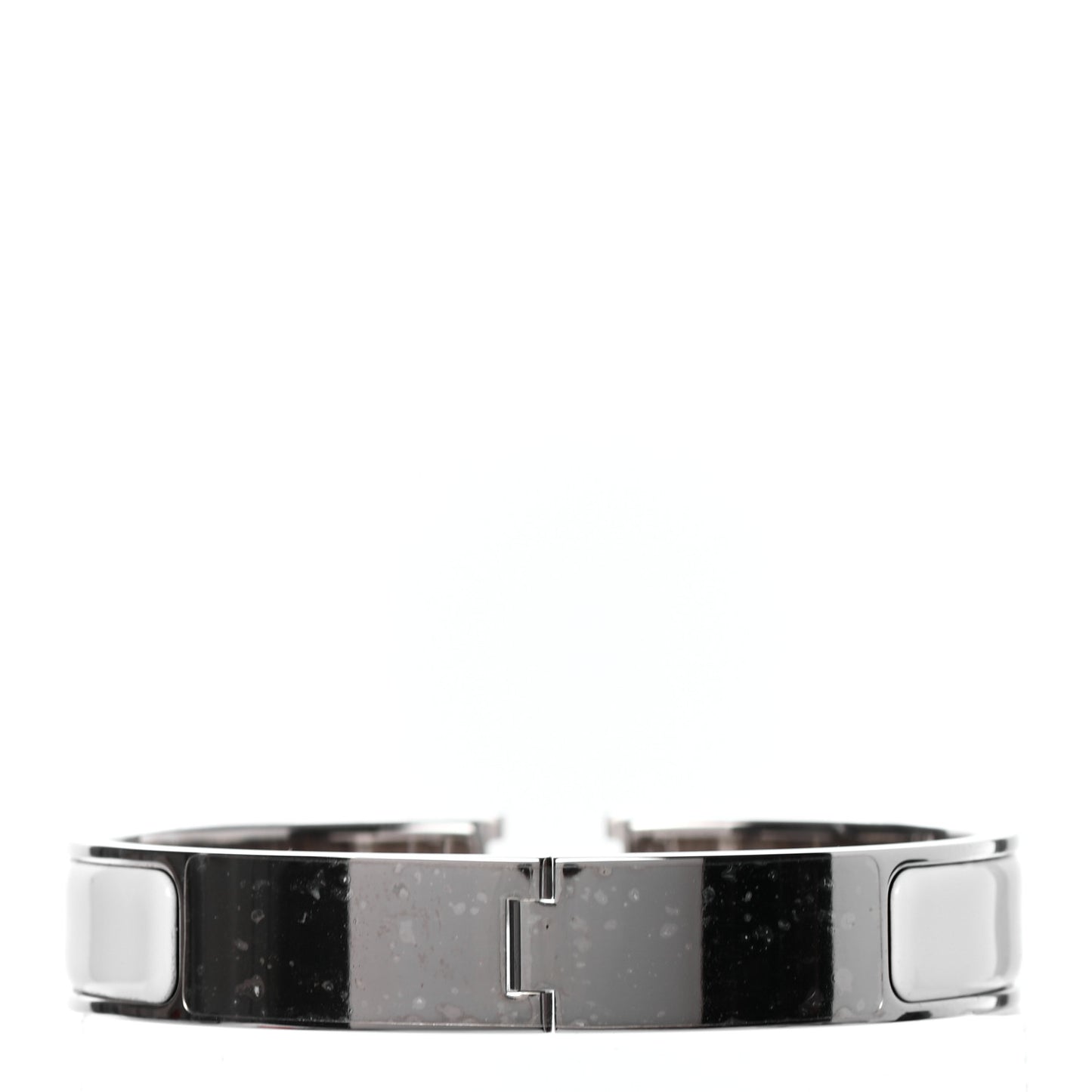 Enamel Narrow Clic Clac H Bracelet GM White
