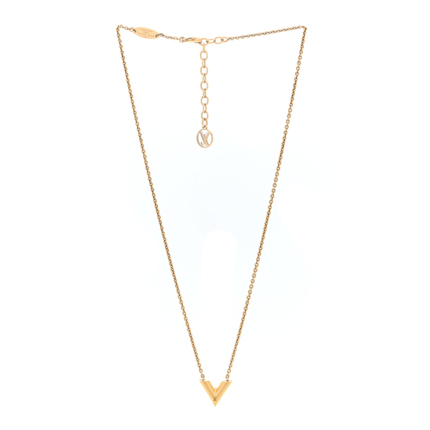 Brass Essential V Necklace Gold