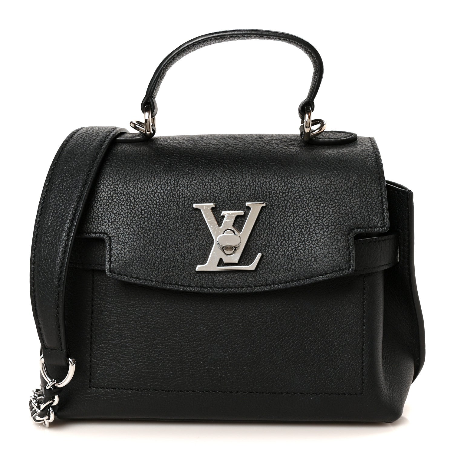 Louis Vuitton Calfskin Lockme Ever BB Black 1 of 10