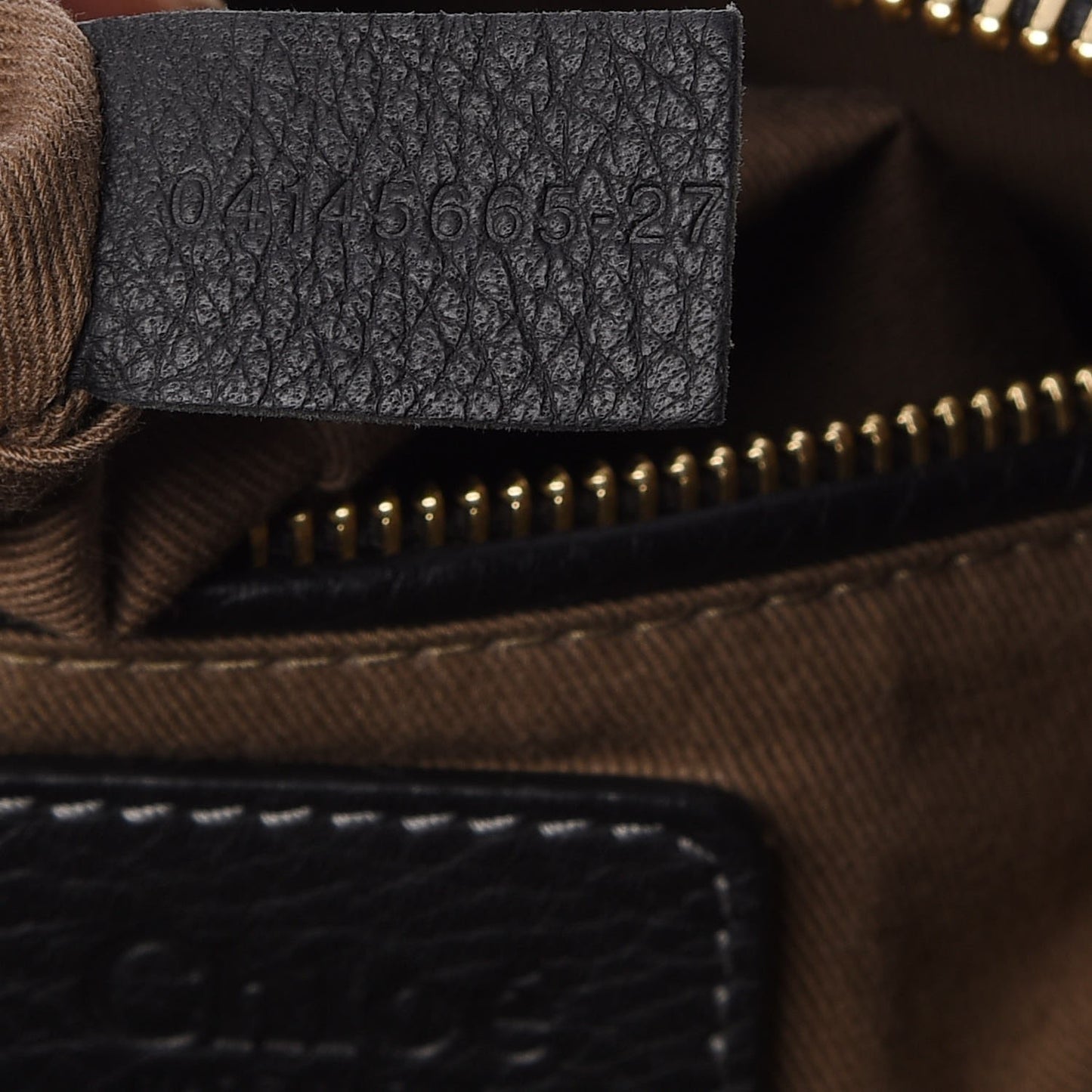 Calfskin Large Marcie Satchel Black