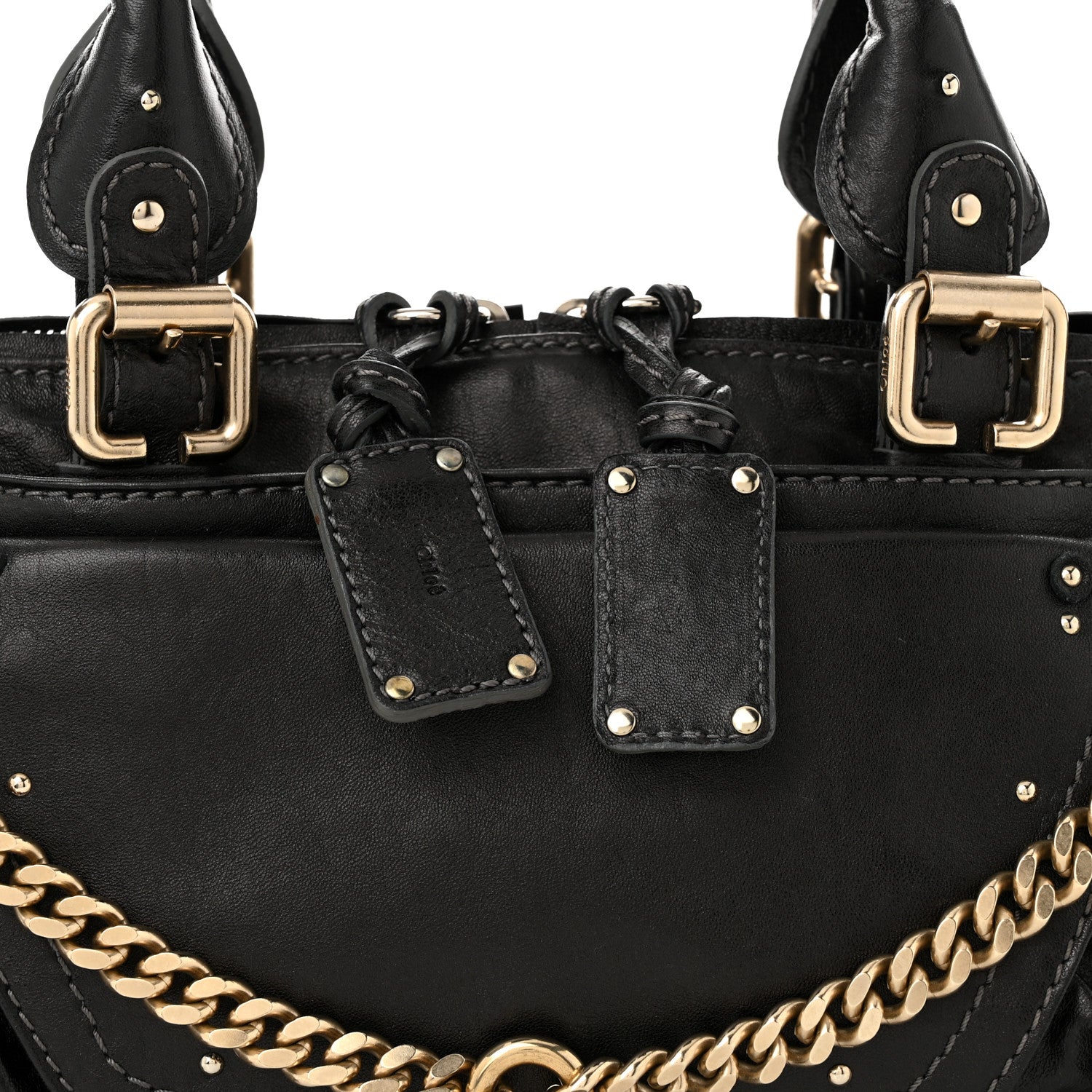 Chloe Calfskin Medium Paddington Capsule Satchel Bleu Nuit 8 of 11