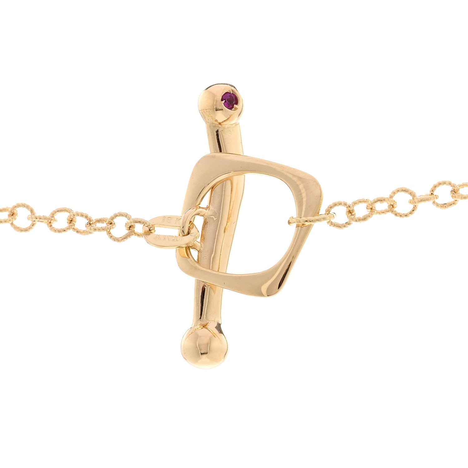 Roberto Coin 18K Yellow White Gold Diamond Square Station Toggle Necklace 4 of 5