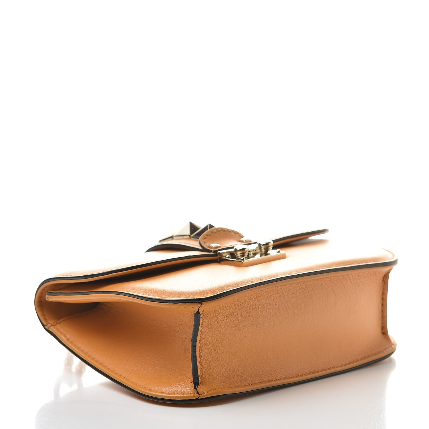 Valentino Garavani Vitello Small Glam Lock Rockstud Flap Mandarin Sorbet 4 of 10