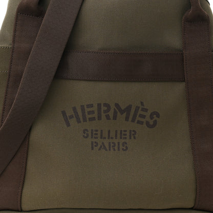 Hermes Toile Sac De Pansage Groom Kaki Feu 11 of 14