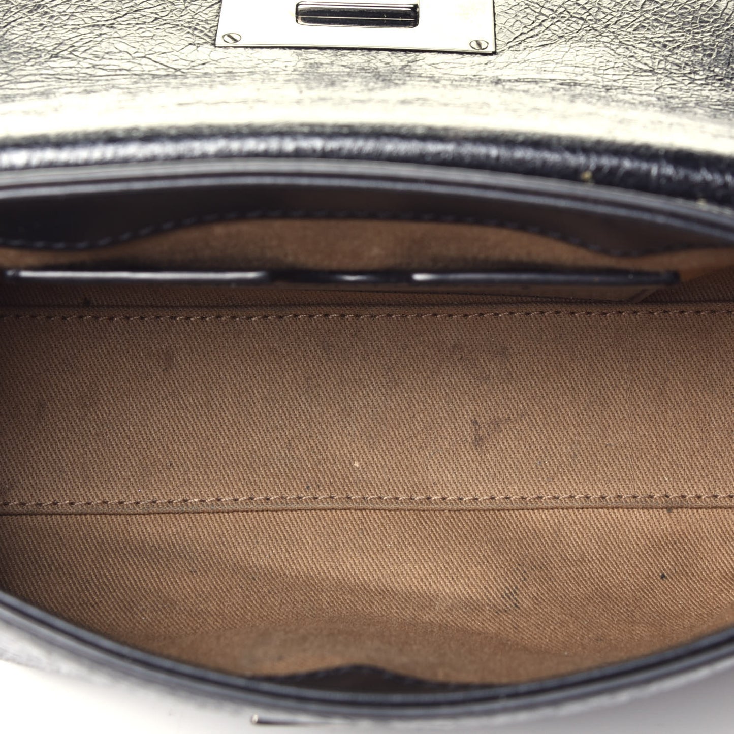 Crinkled Patent Calfskin ID Convertible Belt Bag Black
