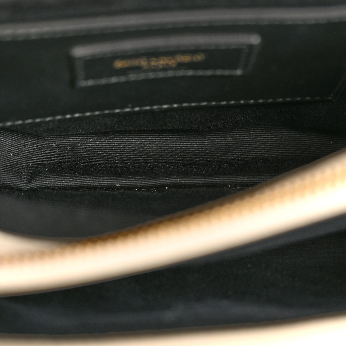 Sheepskin Matelasse Chevron Monogram Medium College Bag Crema Soft