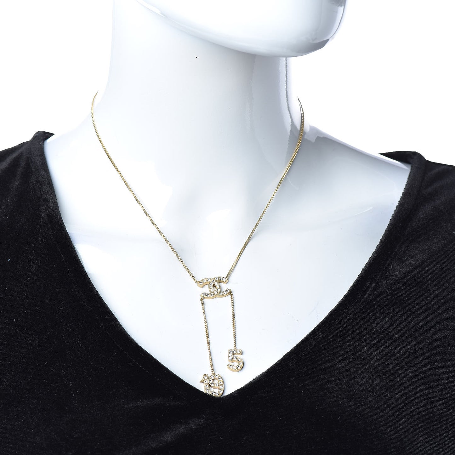 Crystal CC N°5 N°19 Necklace Gold