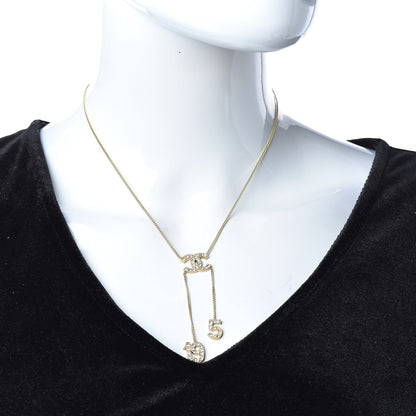 Chanel Crystal CC N°5 N°19 Necklace Gold 2 of 5