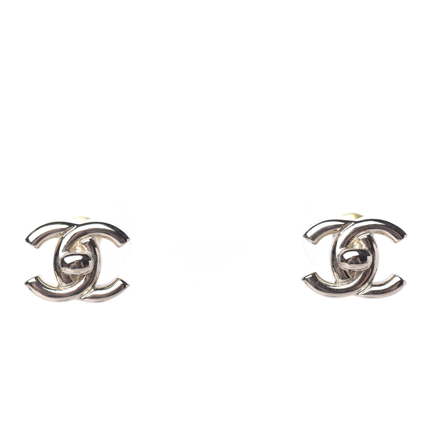 Chanel CC Turnlock Earrings Gold 1 of 4