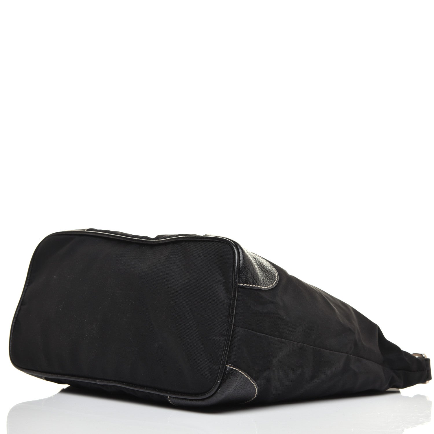 Prada Tessuto Nylon Vitello Daino Hobo Black 8 of 8