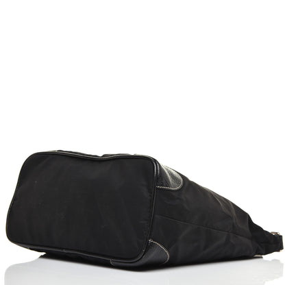 Prada Tessuto Nylon Vitello Daino Hobo Black 8 of 8