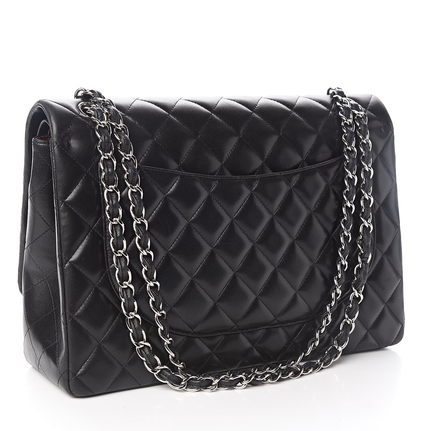 Chanel Lambskin Quilted Maxi Double Flap Black 3 of 17