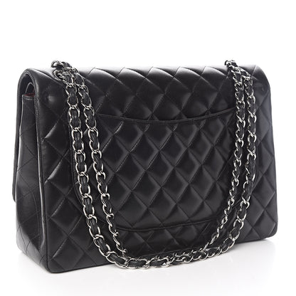 Chanel Lambskin Quilted Maxi Double Flap Black 3 of 17