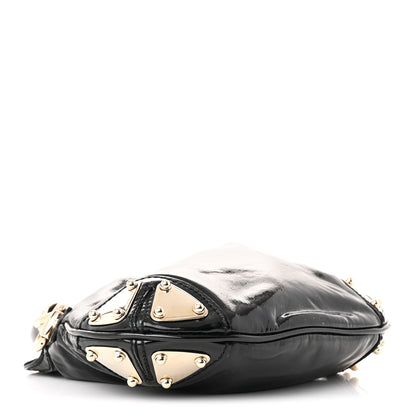 Gucci Patent Mini Indy Top Handle Hobo Black 4 of 10