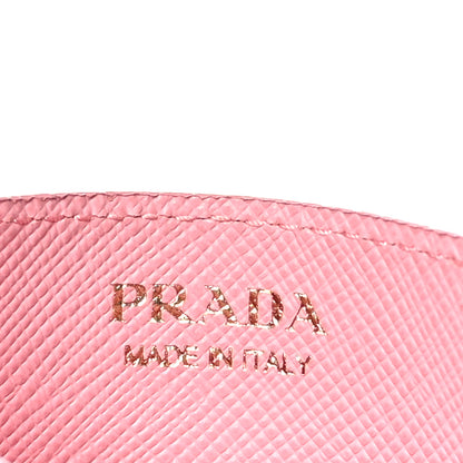 Prada Saffiano Shine Monochrome Card Holder Peonia 6 of 7