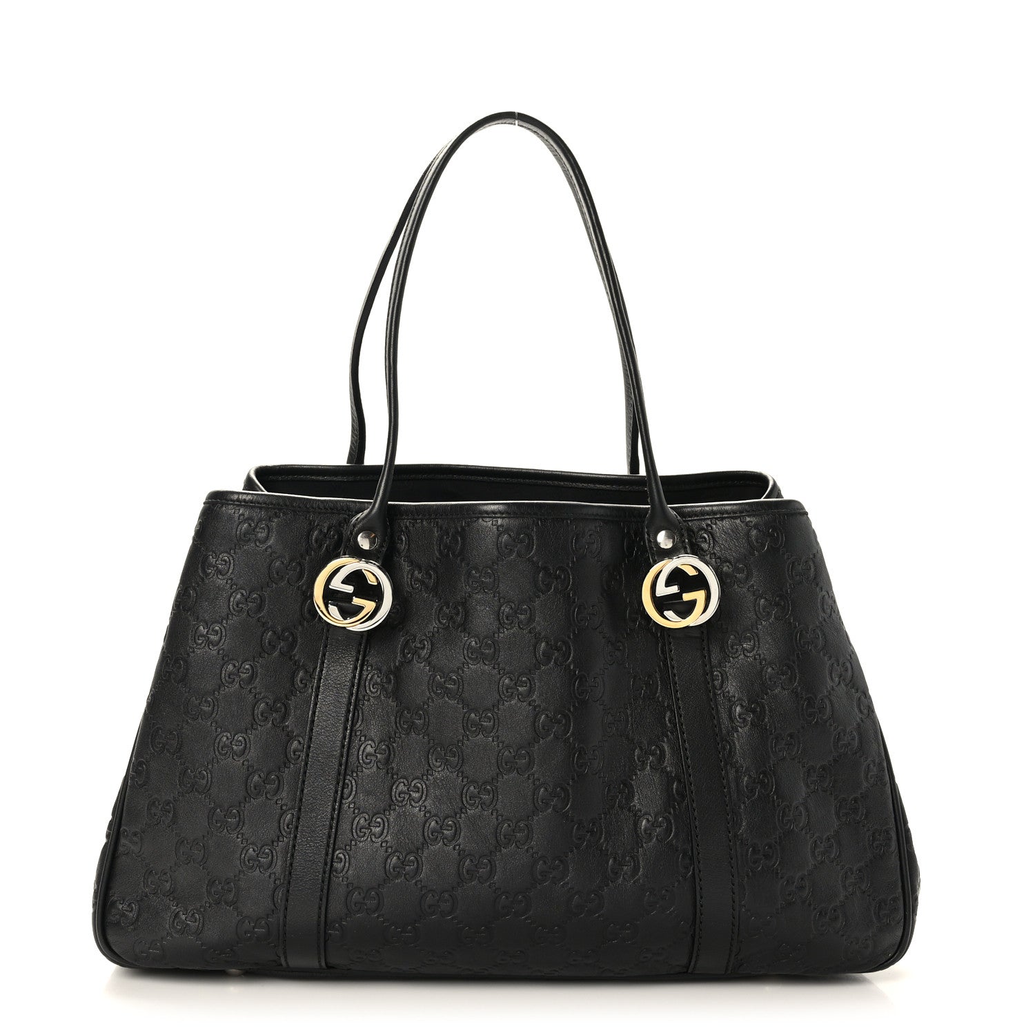 Gucci Guccissima Medium GG Twins Tote Black 1 of 10